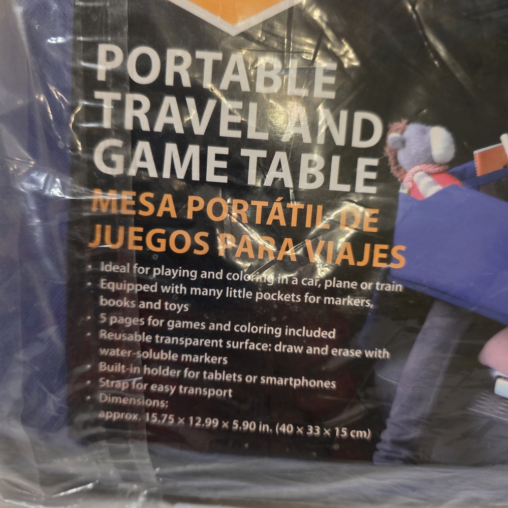 Auto XS Portable Travel and Game Table - Blue. New In Package - Picture 2 of 4